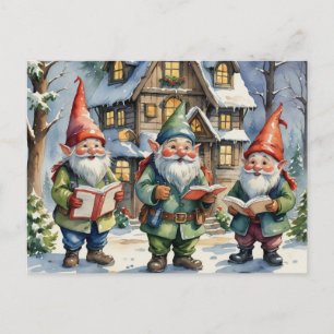 Postal Festiva Caroleros navidades