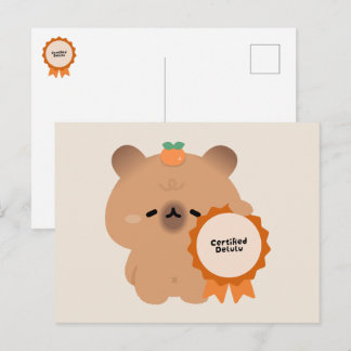 Postal Festiva Carpincho Delulu Certificado