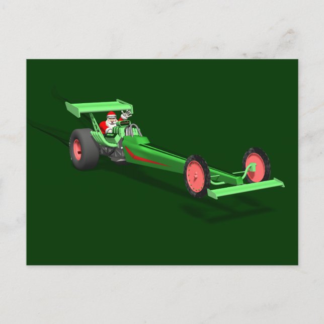 Postal Festiva Carrera de arrastre de Papá Noel (Anverso)