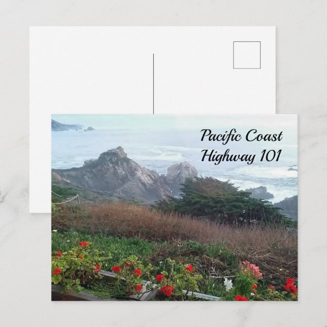 Postal Festiva Carretera 101 California (Anverso / Reverso)