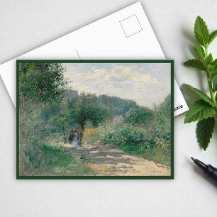 Postal Festiva Carretera en Louveciennes por Auguste Renoir