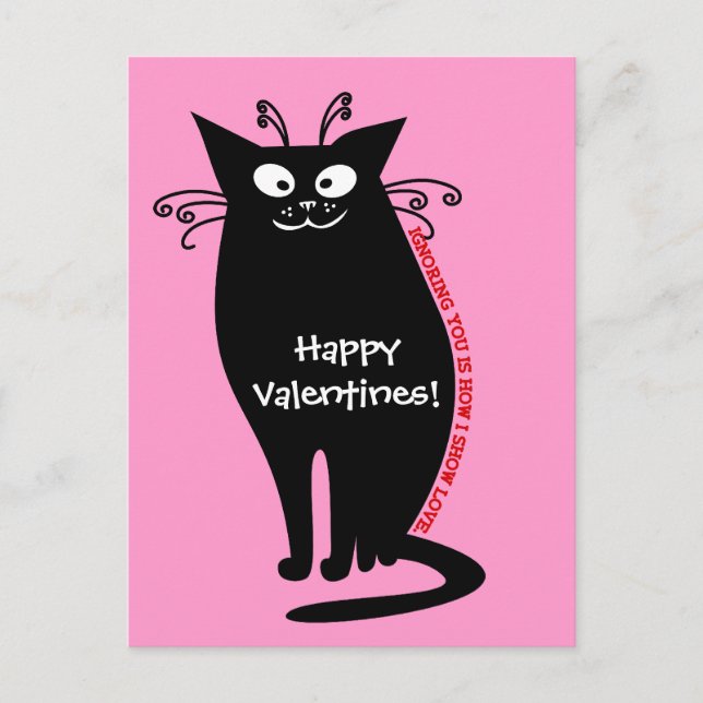 Postal Festiva Carta de amor de mi gato (Anverso)