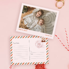 Postal Festiva Carta de Navidades a Santa North Pole