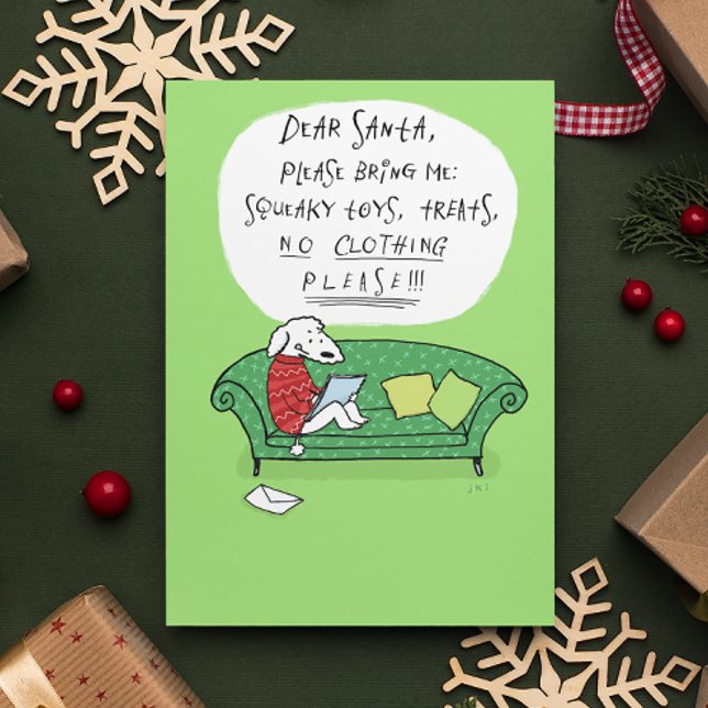 Postal Festiva Carta de perro a Santa - Personalizado de Navidade (Subido por el creador)