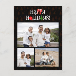 Postal Festiva Carta feliz de vacaciones Iconos