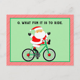 Postal Festiva Cartas de los Navidades en bicicleta