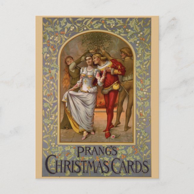 Postal Festiva Cartas de Navidades de Prang (Anverso)