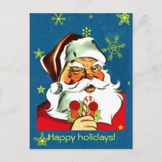 Postal Festiva Cartas de Navidades de Vintage Santa Claus