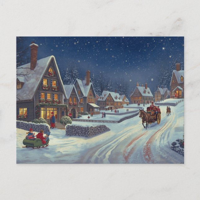 Postal Festiva Cartas de Navidades encantadas (Anverso)