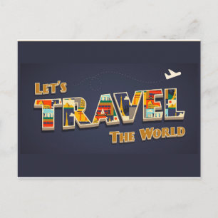 Postal Festiva Cartas de viaje coloridas