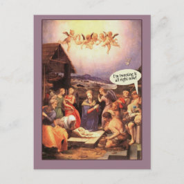 Postal Festiva Cartas humorísticas de la escena de la Natividad t