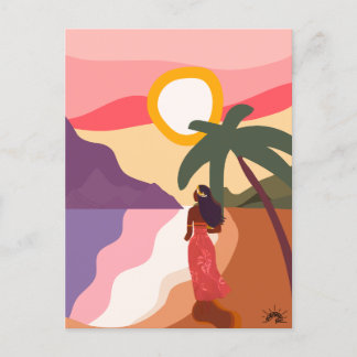 Postal Festiva Carte Postale Art Tahiti Polynésie Vahiné