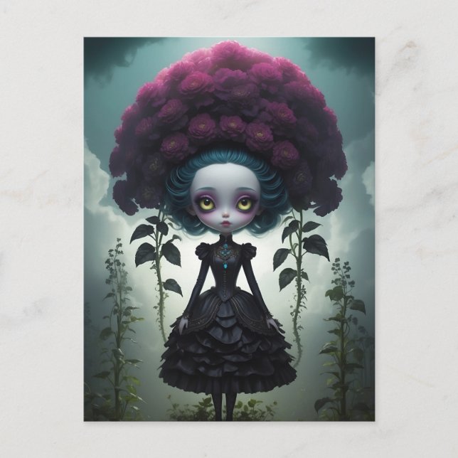 Postal Festiva Carte postale - Gothic Flowers (Anverso)