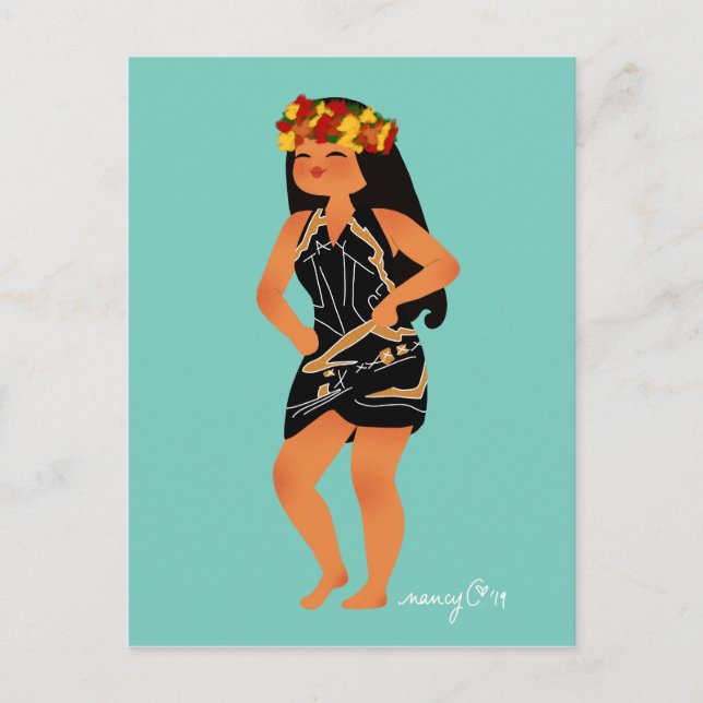 Postal Festiva Carte postale Jeanne' s Pareu (Anverso)