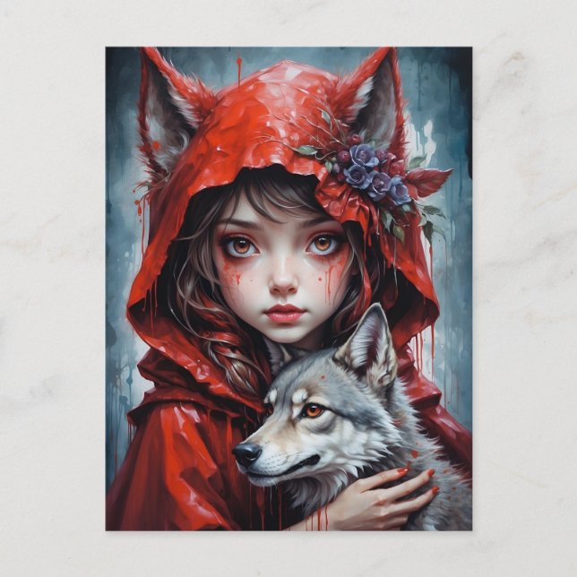 Postal Festiva Carte Postale - Le petit chaperon rouge (Anverso)