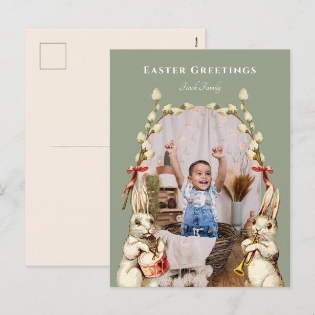 Postal Festiva Cartel de la foto de la banda Marcha Feliz Pascua (Anverso / Reverso)