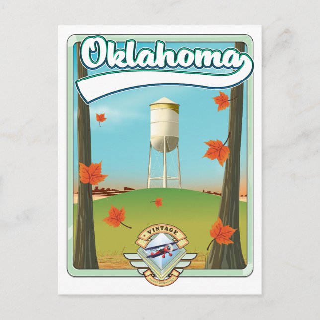 Postal Festiva Cartel de viaje a Oklahoma (Anverso)
