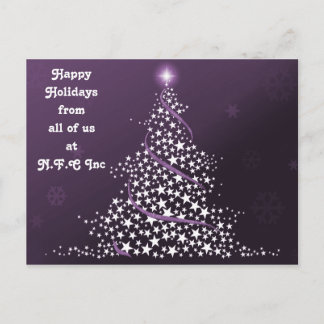 Postal Festiva Carteles de felicitación corporativa Purple Christ