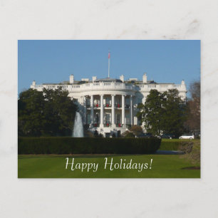 Postal Festiva Casa Blanca navidades de días festivos Washington