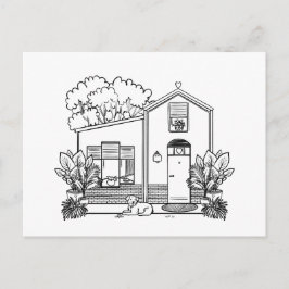 Postal Festiva Casa de agosto