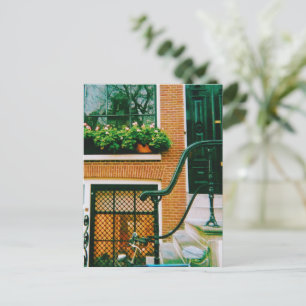 Postal Festiva Casa de canal en Ámsterdam