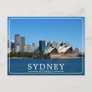 Postal Festiva Casa de la Ópera de Sydney Australia Vintage