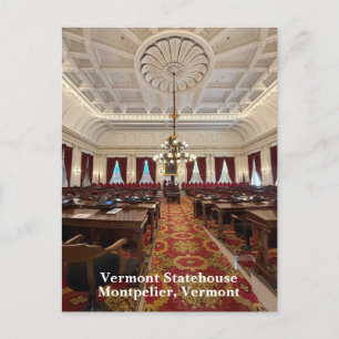 Postal Festiva Casa del Estado de Vermont