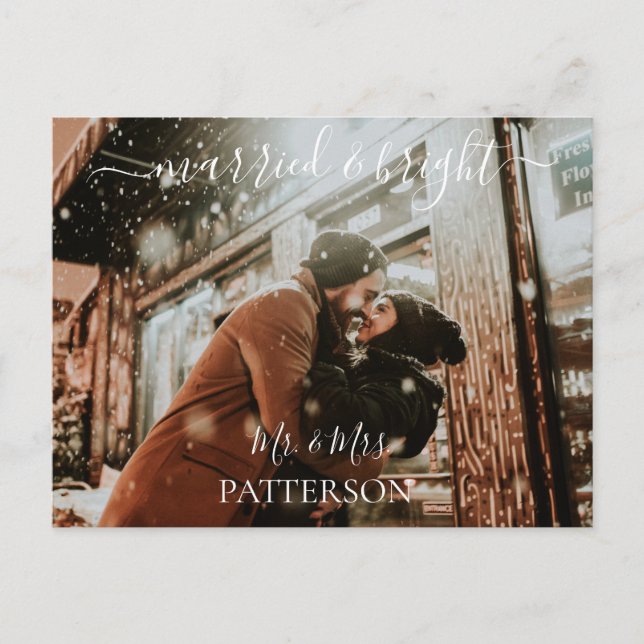 Postal Festiva Casado y brillante Kundenspezifische Foto (Anverso)