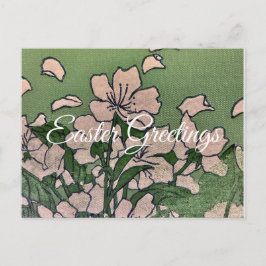 Postal Festiva Cascada de Blossom Rosa