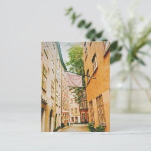 Postal Festiva Casco antiguo histórico, Gamla Stan, Estocolmo, Su