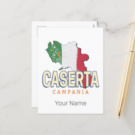 Postal Festiva Caserta Italia Retro Campania Mapa de recuerdo de 