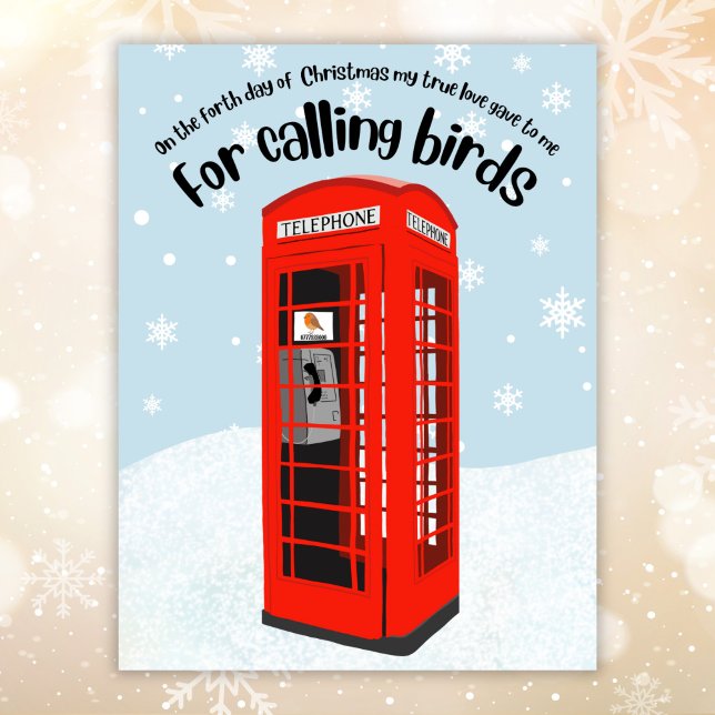 Postal Festiva Casilla telefónica 12 días de Navidades divertidos (Subido por el creador)