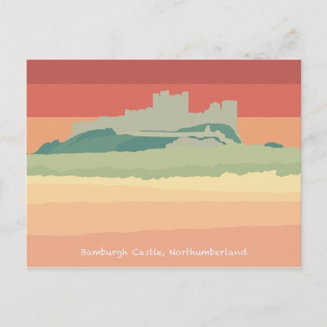 Postal Festiva Castillo de Bamburgh, Northumberland (Anverso)