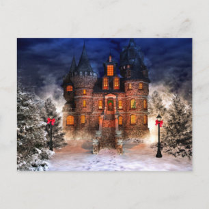 Postal Festiva Castillo de navidades