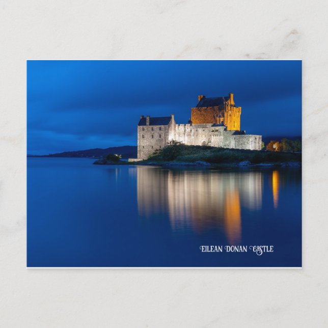Postal Festiva Castillo Eilean Donan, Escocia (Anverso)