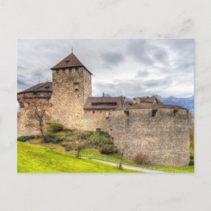 Postal Festiva Castillo medieval de Liechtenstein