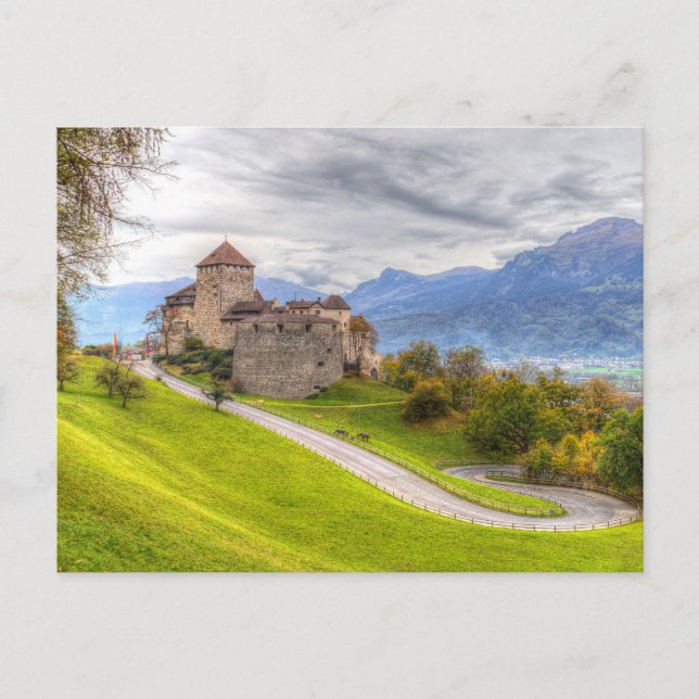 Postal Festiva Castillo Vaduz Liechtenstein (Anverso)
