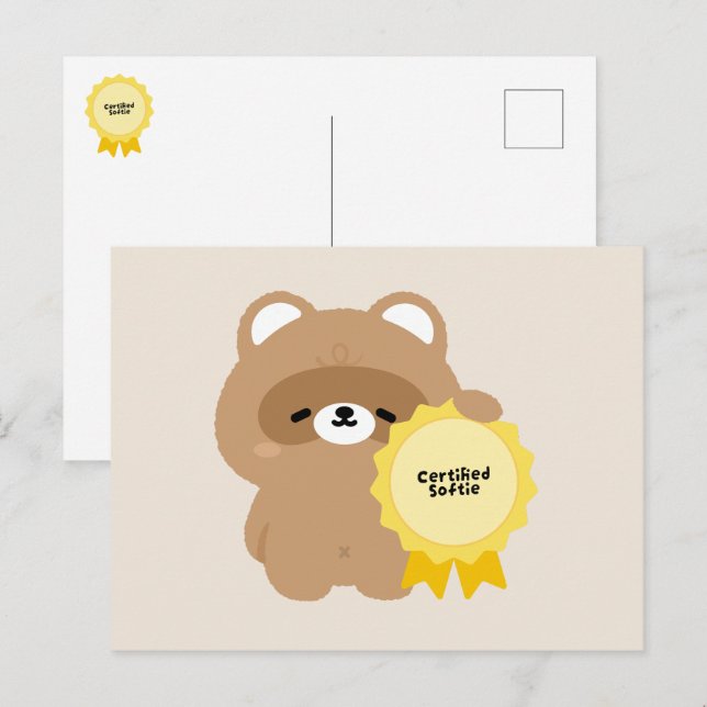 Postal Festiva Castor Blandengue Certificado (Anverso / Reverso)