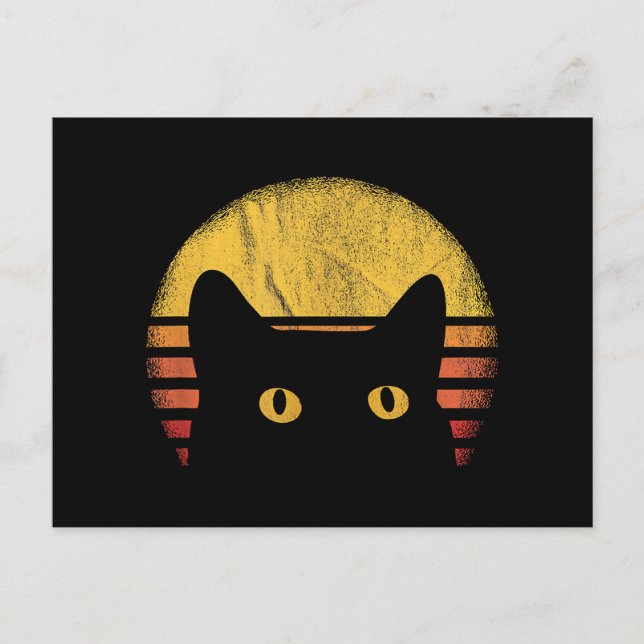 Postal Festiva Cat Retro Vintage (Anverso)