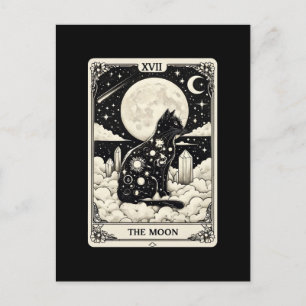 Postal Festiva Cat Tarot Card The Moon Graphic