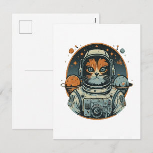 Postal Festiva Cata-astronauta en Asteroides