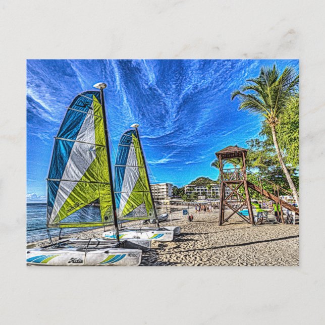 Postal Festiva Catamarán de Santa Lucía (Anverso)