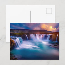 Postal Festiva Catarata de Godafoss, Islandia
