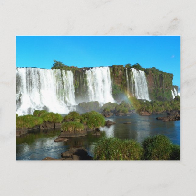 Postal Festiva Cataratas de Iguazú en Brasil (Anverso)