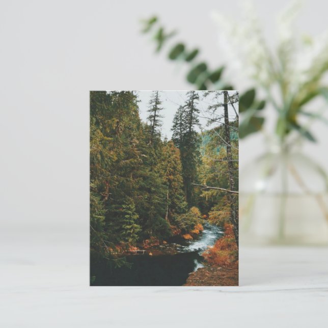 Postal Festiva Cataratas Tamolitch (Piscina azul) (Anverso de pie)