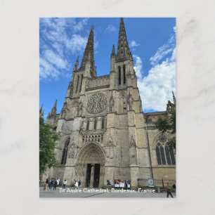 Postal Festiva Catedral de Burdeos, (Saint-André de Bordeaux) en