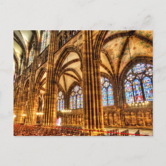 Postal Festiva Catedral de Estrasburgo (Anverso)