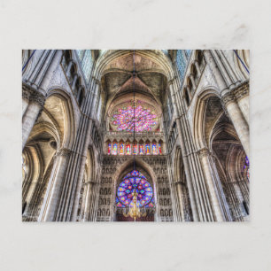 Postal Festiva Catedral de Notre Dame Reims