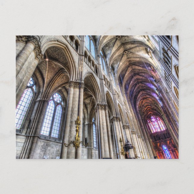 Postal Festiva Catedral de Notre Dame Reims (Anverso)