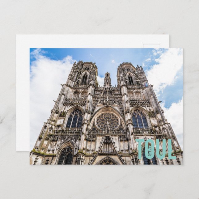 Postal Festiva Catedral de St. Etienne regalo de Francia (Anverso / Reverso)